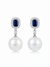Royal Blue Pearl Earrings
