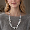 Silver Cord Baroque Pearl Necklace / Bracelet