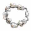 Silver Cord Baroque Pearl Necklace / Bracelet