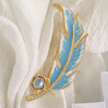 Swan Lake Pearl Brooch