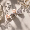 Champagne Camellia Clip Earrings