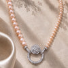 Champagne Camellia Duet Necklace