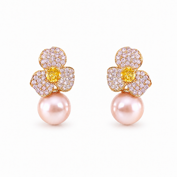 Ballet Rosé Camellia Earrings