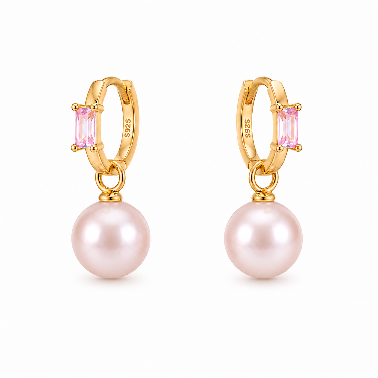 Ballet Rosé Pas de Deux Hoops Earrings