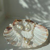 Gold Flecked Baroque Pearl Pendant Necklace