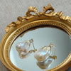 Gold Flecked Baroque Pearl Silver Earrings