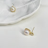 Celestia Zirconia and Pearl Earrings