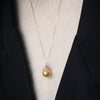 Solara Golden Pearl Necklace