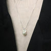 Gleaming Baroque Pearl Silver Necklace