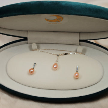 Pink Pearl Elegance Sterling Silver Set