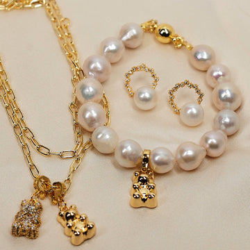 Golden Bear and Pearl Set