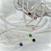 Hearts Zircon Pearl Necklace