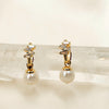 Zirconia Accent Pearl Drop Earrings