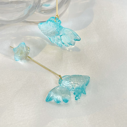 Glimmering Betta Fish Earrings