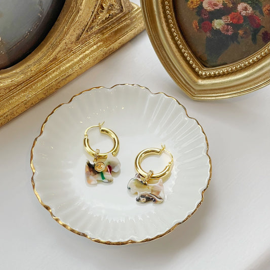 Welsh Corgi Hoop Earrings