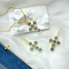 Florentine Elegance Cross Earrings