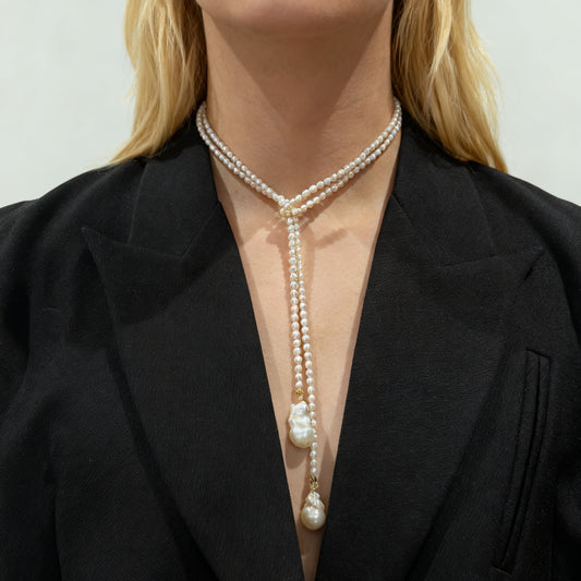 Serenade Long Pearl Rope Necklace