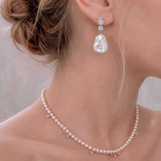 Shining Baroque Pearl Earrings