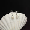 Celestial North Star Pearl Earrings