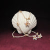 Rosé Petal Long Pearl Necklace by NINEMOO – product view 5