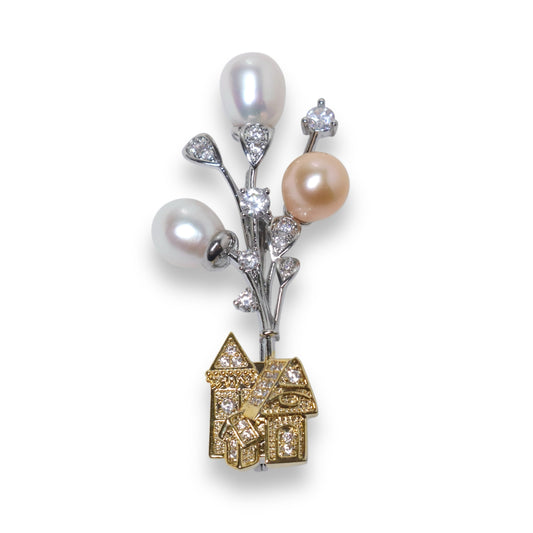 Up & Away Freshwater Pearl Brooch Pendant