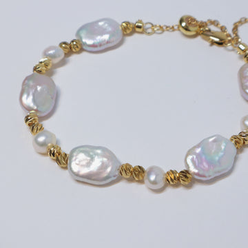 Rectangular Freshwater Pearl  Bracelet