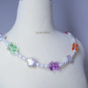 Crystal Bear Pearl Necklace