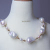 Golden Baroque Pearl Glow Necklace