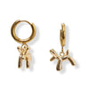 Golden Balloon Dog Hoops Earrings