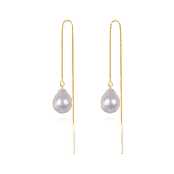 Sweet Hue Pearl Threader Earrings