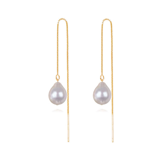 Sweet Hue Pearl Threader Earrings