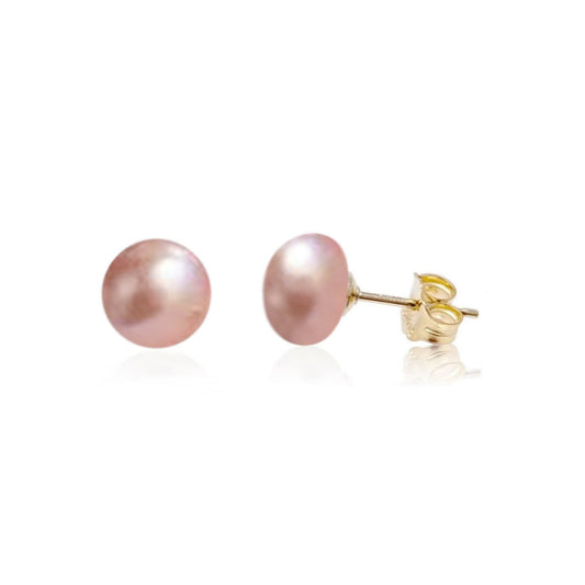 Classic Pearl Silver Stud Earrings