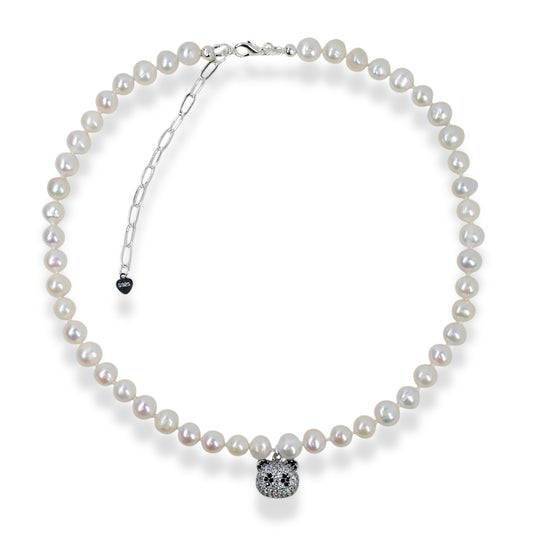 Panda Charm Pearl Necklace