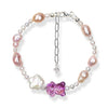 Crystal Bear Pearl Bracelet