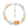 Crystal Bear Pearl Bracelet