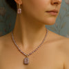 Rectangular Pink Baroque Pearl Necklace
