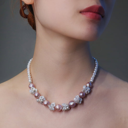 Empress Rose Pearl Necklace