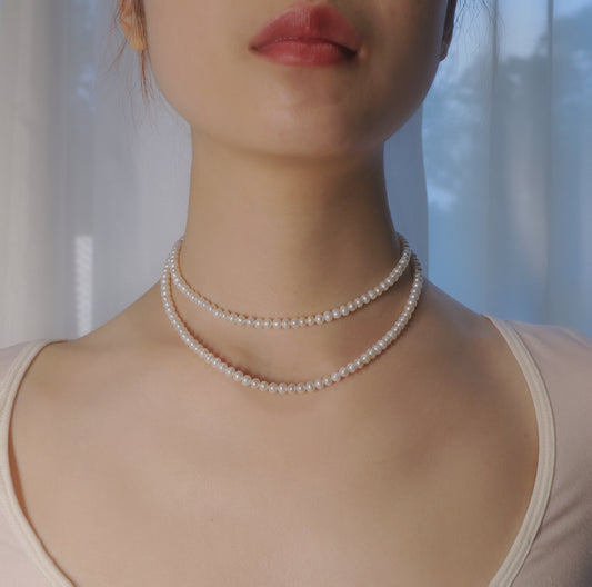 Classic Round 4mm Pearl Necklace