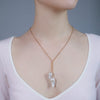 Double Drop Baroque Pearl Necklace