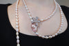 Blush Butterfly Freshwater Pink Pearl Long Necklace