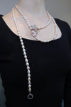 Blush Butterfly Freshwater Pink Pearl Long Necklace