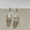 Gold Flecked Baroque Pearl Earrings