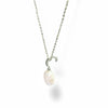 Soft Glow Baroque Pearl Silver Necklace