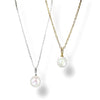 Soft Glow Baroque Pearl Silver Necklace