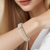 Interlace Triple Pearl Bracelet