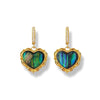 Ivory Heart Zircon Earrings