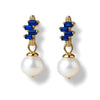 Zirconia Accent Pearl Drop Earrings
