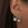 Glistening Wreath Pearl Earrings