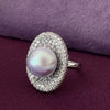 Luna Halo Pearl Ring