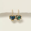 Ivory Heart Zircon Earrings